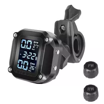 TPMS Система контроля давления в шинах мотоцикла с 2 внешними датчиками Комплект цифровой сигнализации давления в шинах Аксессуары для мотоциклов CHINA