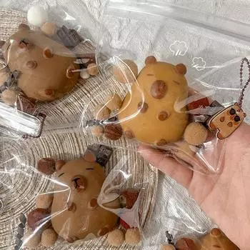 Tpr Декомпрессия Милая Капибара Мягкий Клей Медленно Отскакивающая Кукла Игрушка Милый Забавный Трюк Подарочный Фиджет Игрушки Для Снятия Стресса