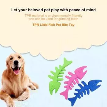 TPR резиновая игрушка для собак, точилка зубов, конструкция из рыбьих костей, прочная, устойчивая к укусам, жевательная кость для домашних животных, эластичная игрушка для собак зелёный