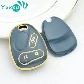 TPU 3 кнопки дистанционного ключа-брелока чехол замена для Chevrolet для Chevy для Silverado Tahoe Suburban для GMC LHJ011 2003-2006 чёрный