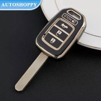 ТПУ автомобильный чехол для дистанционного ключа, брелок для Honda Accord 2016 2017 Civic 2016 2017 2018 2019, брелок без ключа, защитная оболочка чёрный