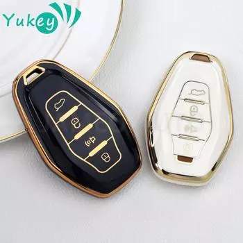 ТПУ автомобильный смарт-брелок с дистанционным управлением, чехол для Chery JETOUR X70 X70plus X70m X90plus X95pro, защитный держатель, сумка, аксессуары чёрный