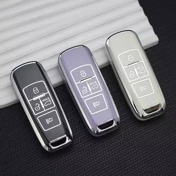 Чехол для дистанционного ключа из ТПУ для автомобиля, брелок для Proton Saga MC 2 Persona Iriz Sarung Kunci, держатель, защитные аксессуары Key Case белый