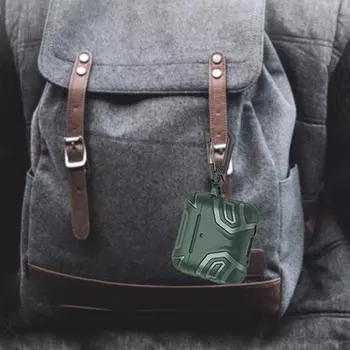 Чехол из ТПУ для Airpods 4 2024, чехол для наушников с карабином, защитный чехол для зарядки, чехол для наушников для AirPods 4-го поколения 2024 чёрный