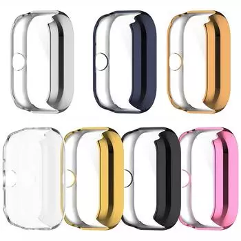 TPU Case Screen Protector Cover Soft Watch Protective Shell Anti-Fall Watch Bumper Screen Protector Dustproof for Redmi Watch 4 белый