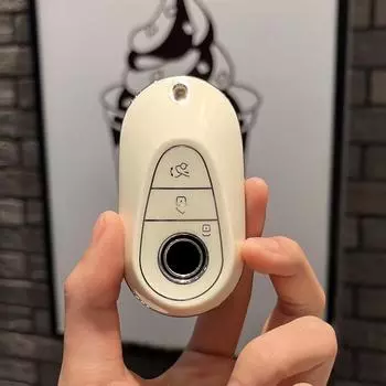 ТПУ чехол для дистанционного ключа автомобиля чехол брелок для Mercedes Benz CS Class W206 W223 S350 C260 C300 S400 S450 S500 протектор аксессуары без ключа Key Case белый