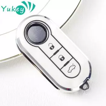 ТПУ чехол для ключа автомобиля брелок для Fiat 500 Panda Punto Bravo Doblo Peugeot Boxer Citroen реле Fiat Ducato Lancia Musa чёрный