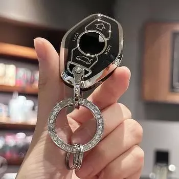 Чехол для ключа из ТПУ с шикарным шнурком для BMW E38 E39 E46 E83 E53 E60 E63 E61 E64 E83 E85 E86 M5 325i X3 X5 Z3 Z4 3 5 7 серии розовый