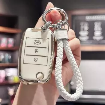 Чехол для ключа из ТПУ с ремешком для ключей для KIA RIO 3 K2 K3 K4 K5 Sportege Picanto Optima Soul Ceed Sorento Forte Stinger Cerato чёрный