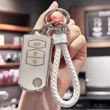 TPU Key Fob Cover with Keychain Lanyard for Mazda 3 2 6 2003 2004 2005 2006 2007 2008 2009 2010 2011 2012 2013 чёрный