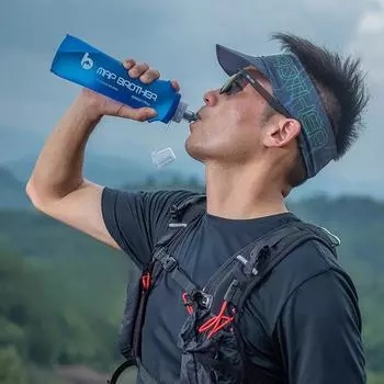 TPU Outdoor Sports Foldable Soft Water Bottle, Running, Camping, Hiking,Cycling Fitness Water Bottle, Portable and Easy to Store