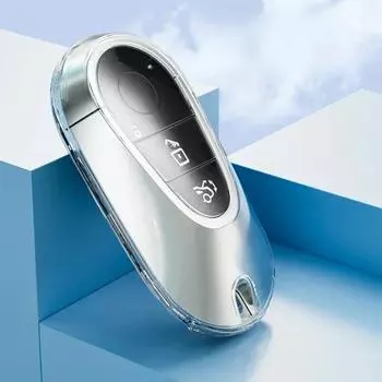TPU прозрачный чехол для автомобильного ключа для Mercedes Benz 2025 CS Class W206 W223 S350 C260 C300 S400 S450 S500 защитный чехол для ключа прозрачный белый