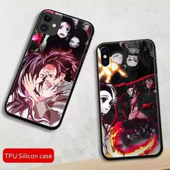 TPU Silicone Phone Japan Demon Slayer Kimetsu No Yaiba Case for IPhone 11 12 13 14 Pro XR XS MAX X 7 8 6 14 Plus Cartoon Cover iPhone 6 6s