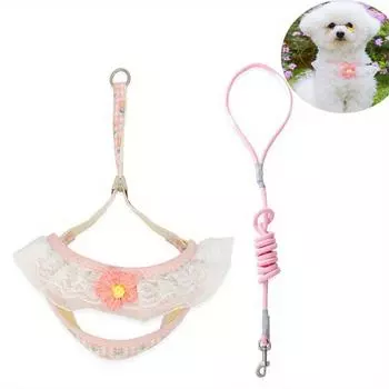 Тяговая веревка для собак, прогулочная веревка для собак, цепи для щенков, маленькая собака, Тедди Бишон, бюстгальтер, жилет, стиль S розовый