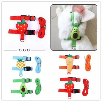 Тяговая веревка для собаки, новая тяговая веревка для кошки, мультяшная кукла, I-образная веревка для кошки на груди и спине, ходьба по спине M зелёный