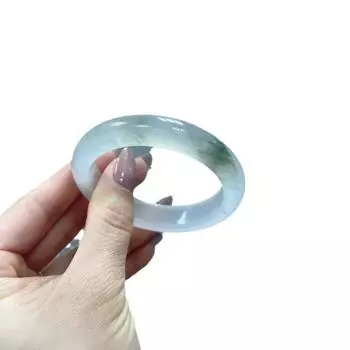 Тяньшаньский изумруд, ледяной изумруд, золотая проволока, нефритовый браслет с плоской полосой, драгоценный камень, свет изумрудного цвета, ледяное семя, плавающий цветок, нефритовый браслет 52mm