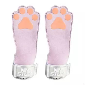 Тяжелая атлетика Рукоятка Противоскользящие Подтягивания Защита Ладони Рукоятки для Женщин розовый