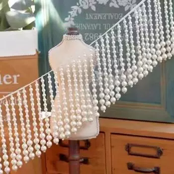 Тяжелая бахрома из бисера для ногтей, жемчужное кружево, подвеска в виде тыквы, аксессуары для одежды, аксессуары для штор, сделай сам, ручная работа, тесьма для штор из бисера