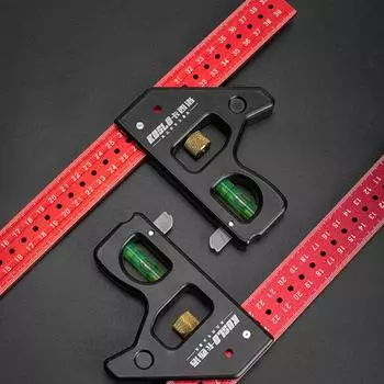 Тяжелая деревообрабатывающая комбинированная линейка для углов 90/45 градусов, угольник для плотника, регулируемые угловые калибры, измерительные инструменты