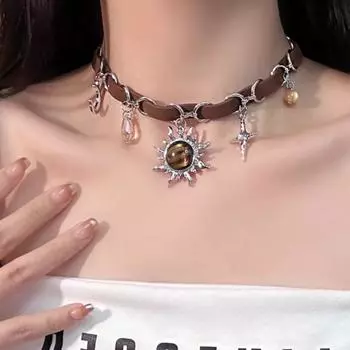 Тяжелая промышленность бабочка ожерелье женский панк сладкий крутой красотка чокер ожерелье винтажный ключица цепочка кожаный ошейник