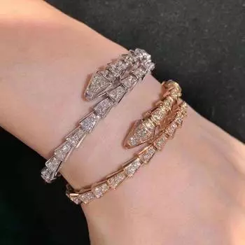 Тяжелая промышленность Европа и Америка INS Spirit Snake Bracelet Женские украшения Браслет из змеиной кости one size(16-22CM)