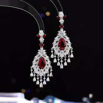 Тяжелая промышленность мода легкие роскошные серьги перья длинные бахромчатые серьги женская элегантность игла из серебра 925 пробы банкетные аксессуары