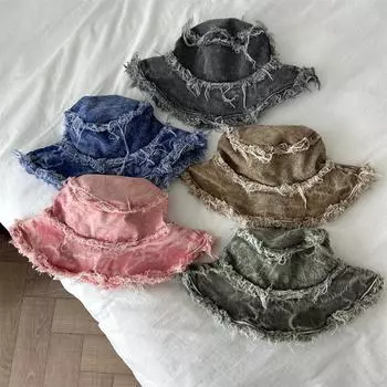 Тяжелая промышленность, вымытая и состаренная, грубая, двухсторонняя, ношение, шляпа, женская, молодежная, уличная, модная, хип-хоп, крутая, красивая, мужская, шляпа-ведро M56-58cm