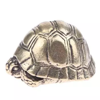 Тяжелая шарообразная черепаха миниатюрные фигурки антикварные металлические латунные животные черепаха маленькая статуэтка домашний стол чай домашнее животное украшение 1pc