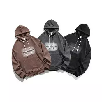 Тяжелые весенние и осенние толстовки для мужчин, простые американские модные брендовые куртки с капюшоном в стиле хип-хоп, модные и свободные, универсальные для мальчиков M