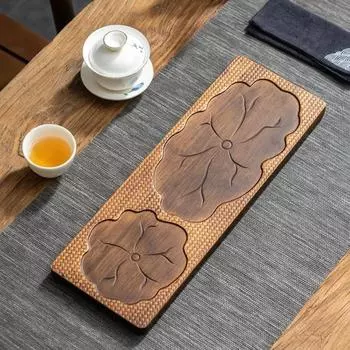 Тяжелый бамбуковый лотосный чайный поднос, японский простой столик для сухого чая, чайник, чашка, поднос для чая