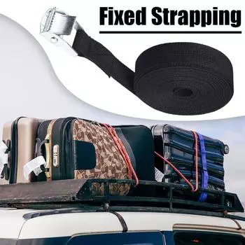 Тяжелый грузовой ремень с храповым механизмом и пряжкой для буксировочного троса для багажа - надежный фиксированный ремень для автомобиля, мотоцикла и велосипеда