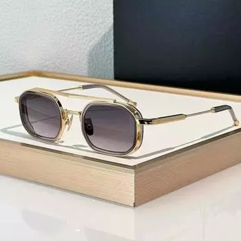 Тяжелый металл мода тренд винтаж роскошные солнцезащитные очки ANTHONY сплав ацетат оправа UV400 ретро квадратный дизайн унисекс A+ высшего качества