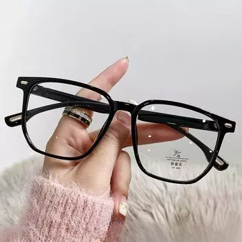 Очки TR90 с защитой от синего света Xiaohongshu в том же стиле, персонализированная большая оправа для близорукости, заклепки, простое зеркало Anti blue light lenses