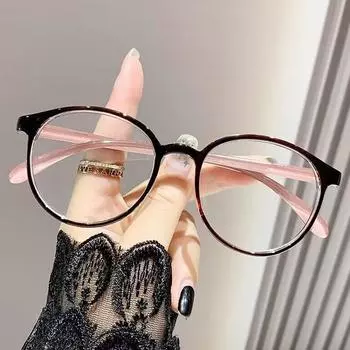 Tr90 Anti Blue Light Reading Glasses Women Men Retro Round Eye Glasses Frames Hyperopia Presbyopia Eyewear +1+1.5+2+2.5+3.0 +4.0 Anti Blue Light 0 хаки