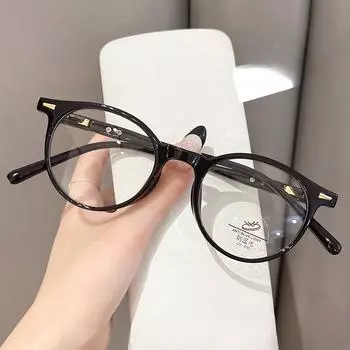 TR90 Холодный чай Пигмент Yan Advanced Anti-blue Glasses Ms. Интернет-знаменитости могут быть оснащены оправами для очков от близорукости. Anti-blue lens