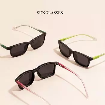 TR90 Легкие мужские и женские поляризационные черные солнцезащитные очки для вождения с зажимом и пружинным шарниром для оптических линз по рецепту