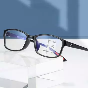 TR90 мультифокальные очки для чтения с защитой от синего света, женские прогрессивные очки для ближнего света, сверхлегкие спортивные очки для дальнего зрения Strength 1
