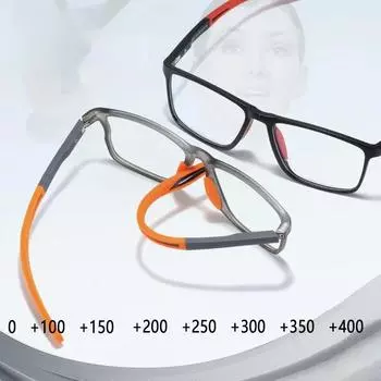 TR90 Мужские и женские прогрессивные мультифокальные очки для чтения Спортивные квадратные очки высокого разрешения с блокировкой синего света 3
