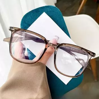 TR90 Простая большая оправа Сверхлегкие очки с защитой от синего света Xiaohongshu Интернет-знаменитости Мужчины и женщины могут носить плотно прилегающие оправы для очков Anti blue light lenses