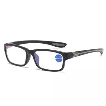 TR90 Спортивная оправа, очки для чтения с защитой от синего света, модное зеркало, меняющее цвет, красный, синий, серый, черный, силикон +100 красный