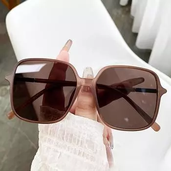 Tr90 Square Big Box Высококачественные солнцезащитные очки Little Red Book Online Celebrity Personality Plain Antratraviolet женские солнцезащитные очки