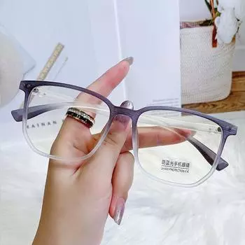 TR Антисиние очки, женские очки в деревянной оправе в стиле ретро, мужские очки с большим лицом и лептином и близорукостью. Anti-blue lens