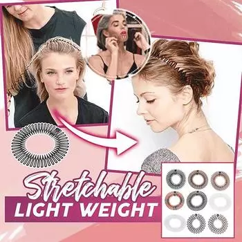 [TR] Невидимая заколка для волос с бахромой, расческа, шпилька, повязка на голову, аксессуары для волос-стилист One Size белый