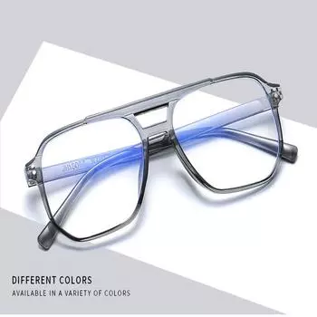 TR синие светонепроницаемые очки с двойным лучом, квадратные женские очки с большим лицом, тонкая сетка, красная версия, оправа для близорукости CN
