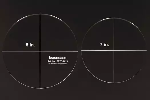 Traceease 2 шт. круглые геометрические трафареты-шаблоны 7 дюймов 8 дюймов линейка для геометрических измерений своими руками — толщина 1 8 дюймов Pack of 2 чистый