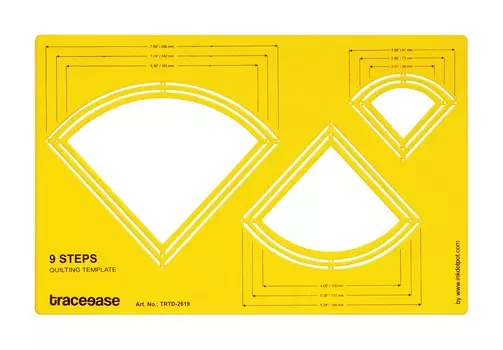 Traceease 3 Petal Designs Quilting Template Stencils DIY Quilt Sewing Machine Ruler Quilting Tools, 3 Different Sizes Each 14.64 x 9.4 inches жёлтый