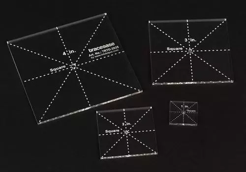 Traceease 4 шт. квадратные геометрические трафареты-шаблоны 1 2 3 4 дюймов трафаретная линейка сделай сам для геометрических измерений -- толщина 1 8 дюймов Pack of 4 чистый