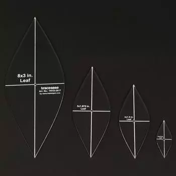 Traceease, 4 шт., шаблон для аппликаций в форме листа, вышивание лоскутных одеял своими руками, шаблоны для лоскутного шитья - толщина 1 8 дюймов Pack of 4 чистый