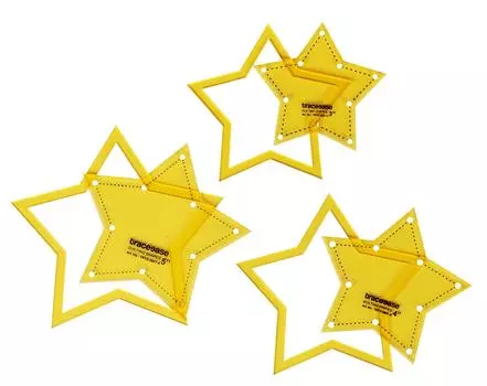 Traceease 5,point Star Quilting Template Stencils Set Of 3- 3 /4 /5 inches DIY Sewing Quilt patchwork templates for Quilting-KB 3-5 Inches жёлтый