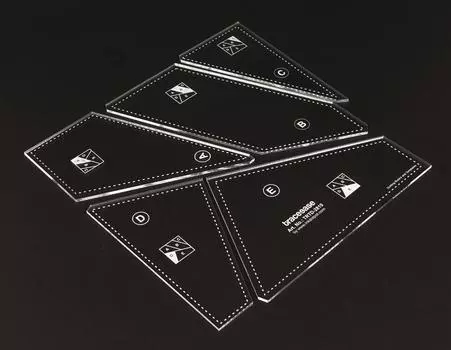 Traceease 5 шт многообразный шаблон для аппликации для лоскутного одеяла 9 x 9 дюймов DIY Швейные шаблоны для лоскутного одеяла для квилтинга - 1 8 толщина Pack of 5 чистый